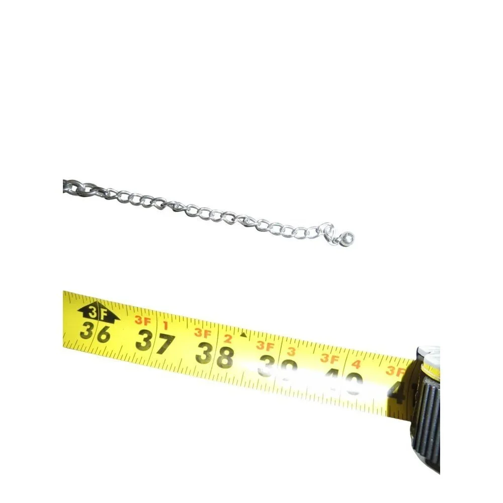 Chicos Leopard Print & Silver Tone Chain Belt 40 inches